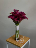 Bridal Bouquet Purple Calla Lilies