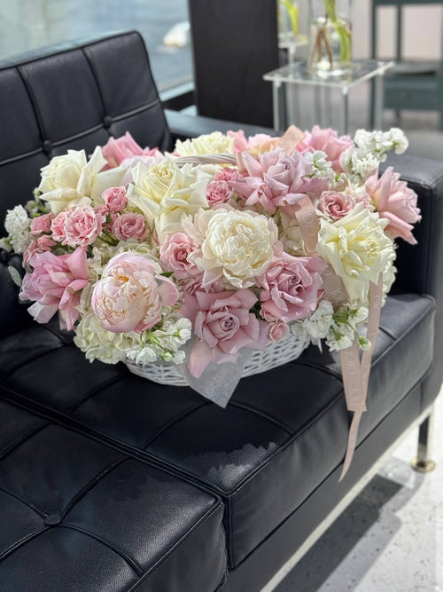 Baby pink and creme roses