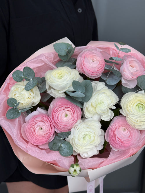 Ballerina | Pink & White Ranunculus Bouquet