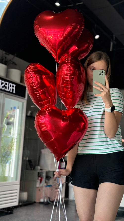heart shape 5 balloons