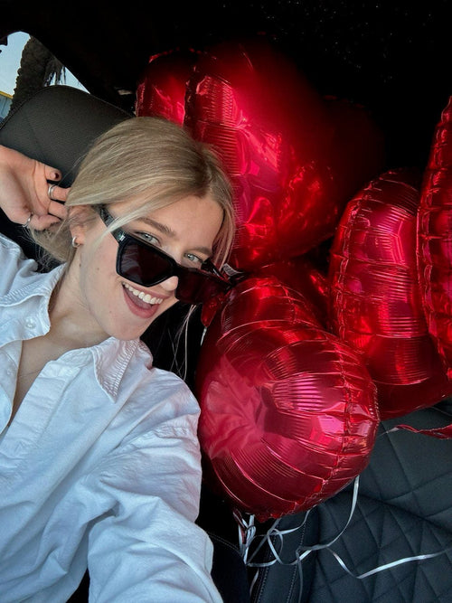 heart-shaped balloons