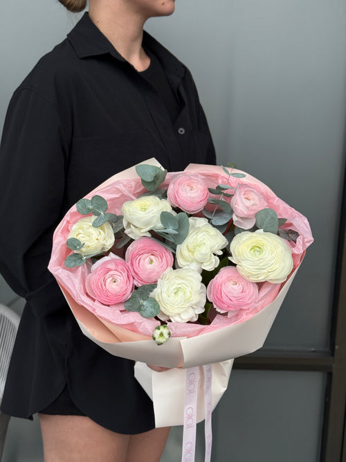 Ballerina | Pink & White Ranunculus Bouquet