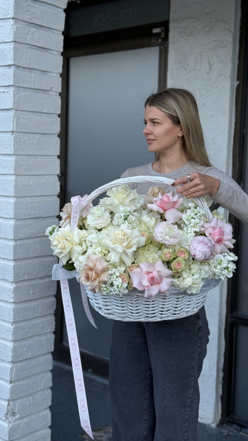 Ivory Blush Basket