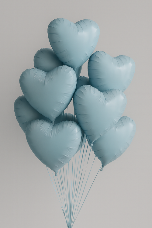 “Blue Hearts” Balloons
