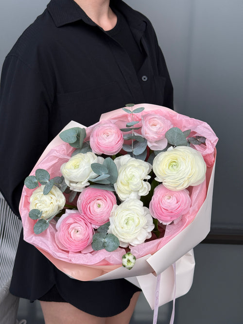 Ballerina | Pink & White Ranunculus Bouquet