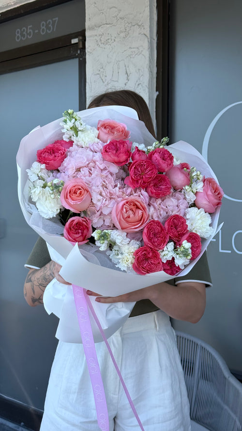 Bright Garden Rose Bouquet