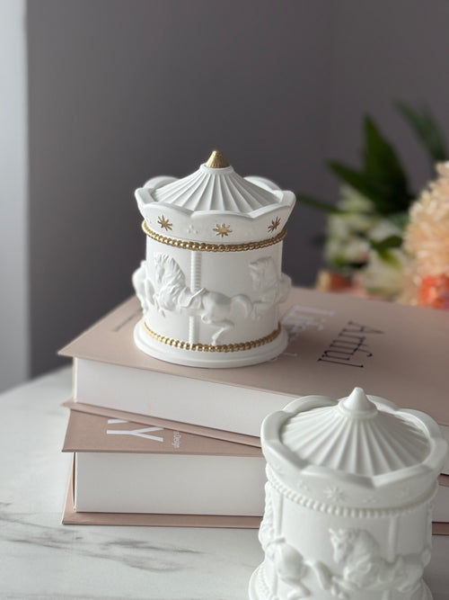 Ivory Carousel Candle